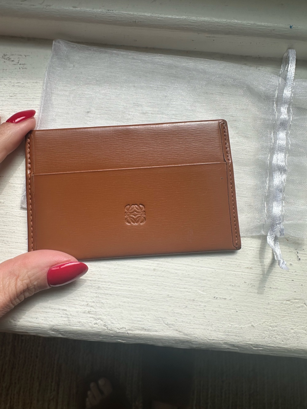 Loewe Leather Card Holder in Brown